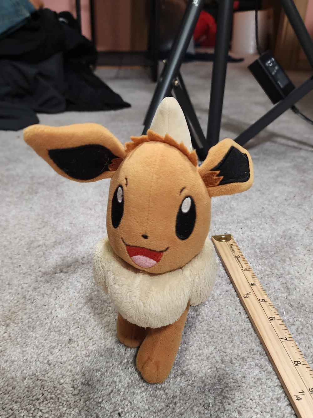 Pokemon Eevee Plush - Brown, Cream and Black